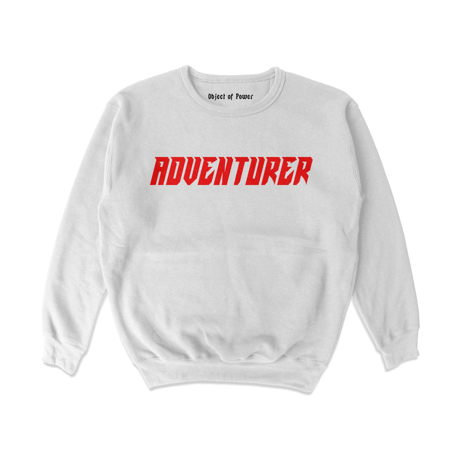Object of Power nerdy gamer anime tabletop roleplaying Sweatshirt Adventurer Sweatshirt White / S
