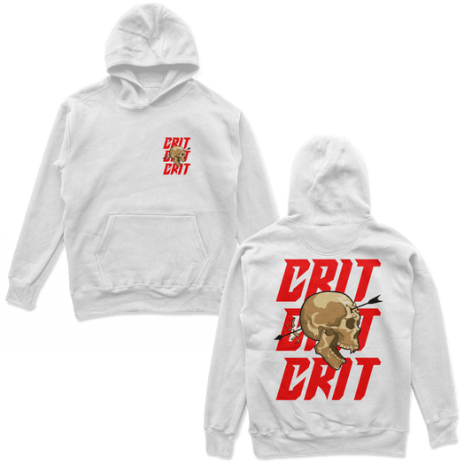 Object of Power nerdy gamer anime tabletop roleplaying Hoodie Ranged Critical Hoodie Chest & Back Prints / White / S